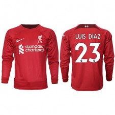Liverpool Luis Diaz #23 Hemmatröja 2022-23 Långa ärmar